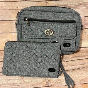 Lug Switch Crossbody & Peekaboo Wristlet - Heather Grey